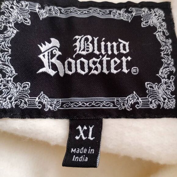 BLIND ROOSTER IVORY & BLACK HOODIE SZ.XL EUC. - Picture 6 of 7